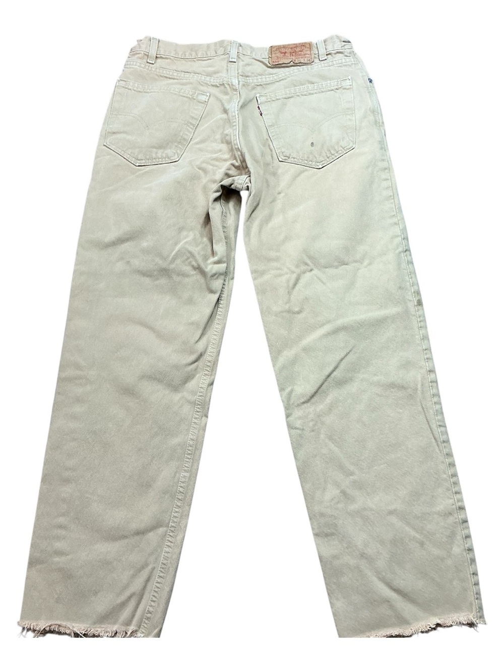 Vintage Levi’s 550 relaxed fit tan straight leg jeans 34x29 USA made